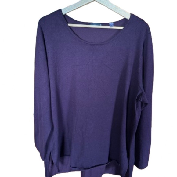 Tahari Tops - Tahari Long Sleeve Top in Deep Plum Purple 2X